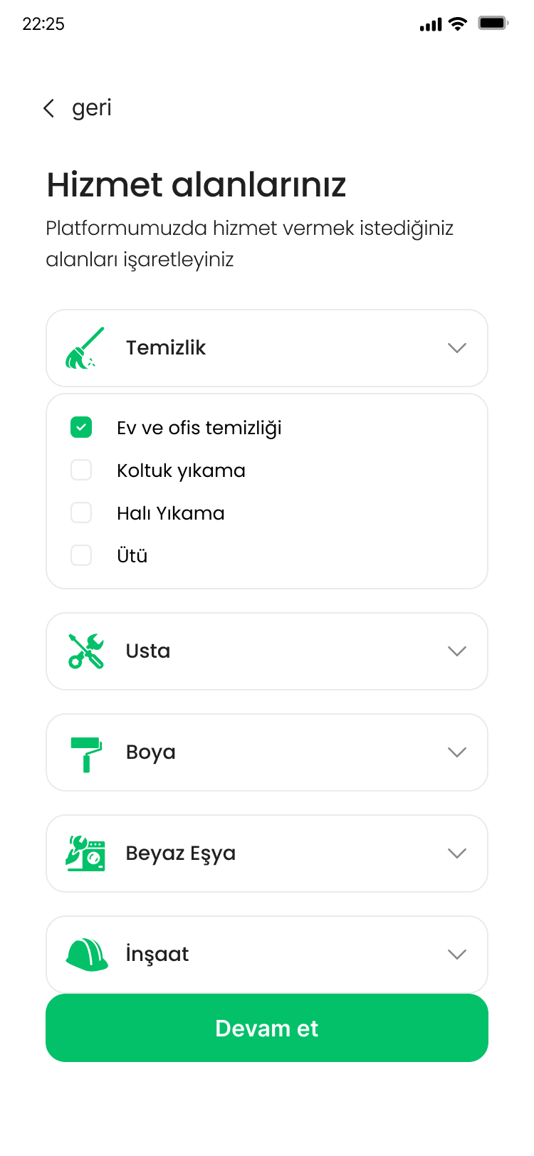 Hizmet Kategorileri